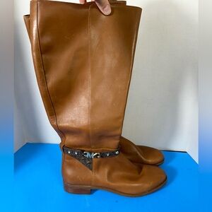 Michael Kors Tan Leather Riding Boots